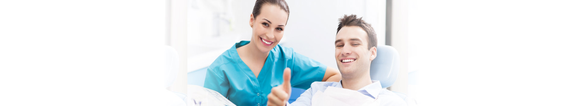 patient thumb's up and a nurse smiling